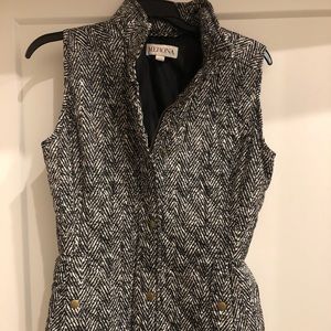 Merona Black/White Vest Size S